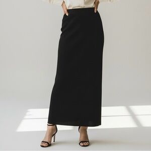 St. John Evening Santana Knit Maxi Pencil Skirt With Side Slit Size 10